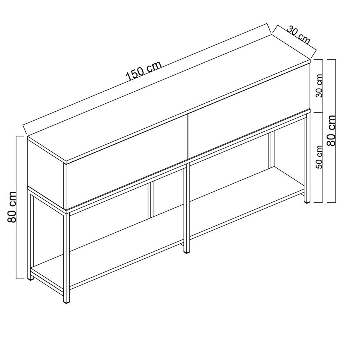 Commode LOOMA anthracite