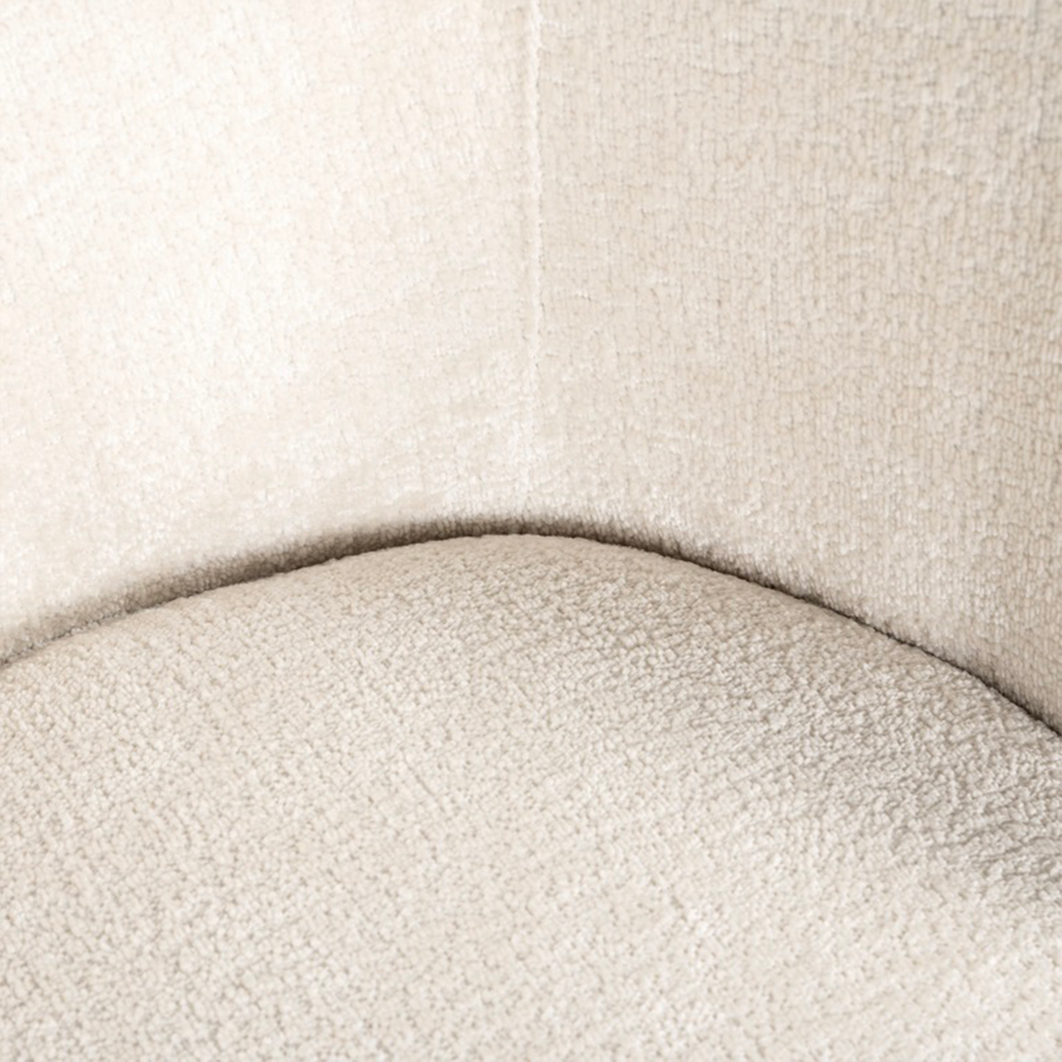 Chaise AMPHARA white chenille