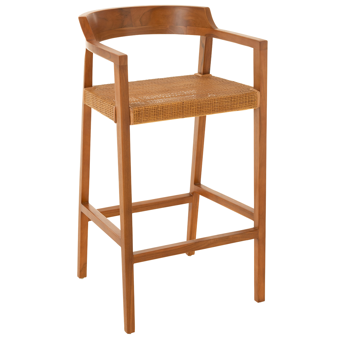 Tabouret EMMA en bois de Teck marron