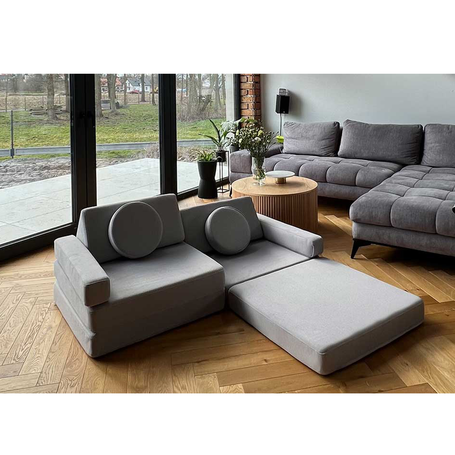 Canapé enfant PLAY SOFA gris clair