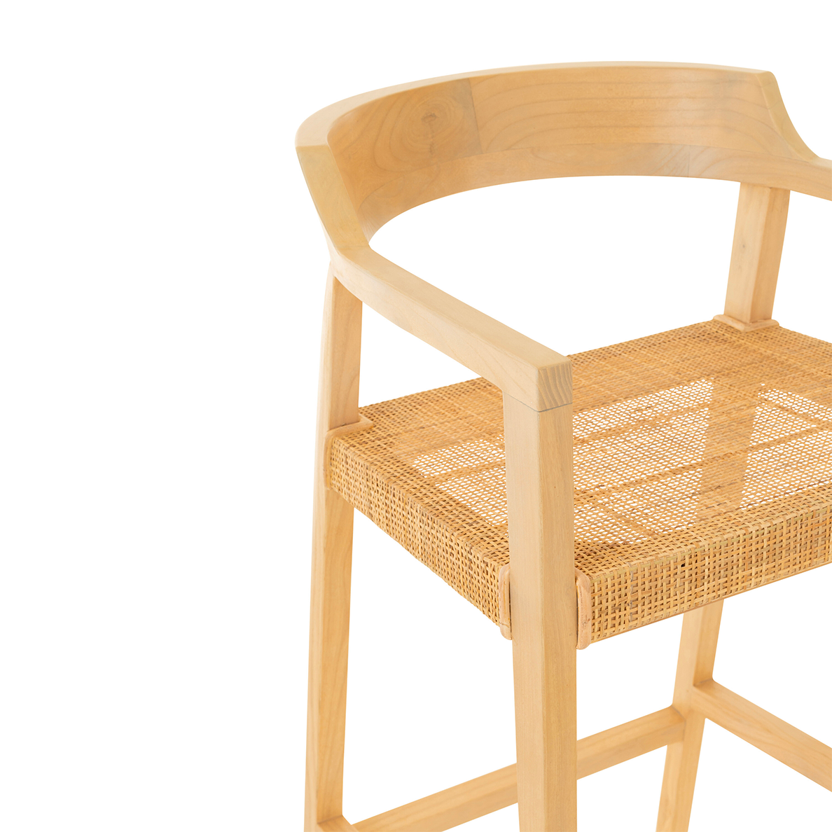 Tabouret de bar EMMA en teck naturel