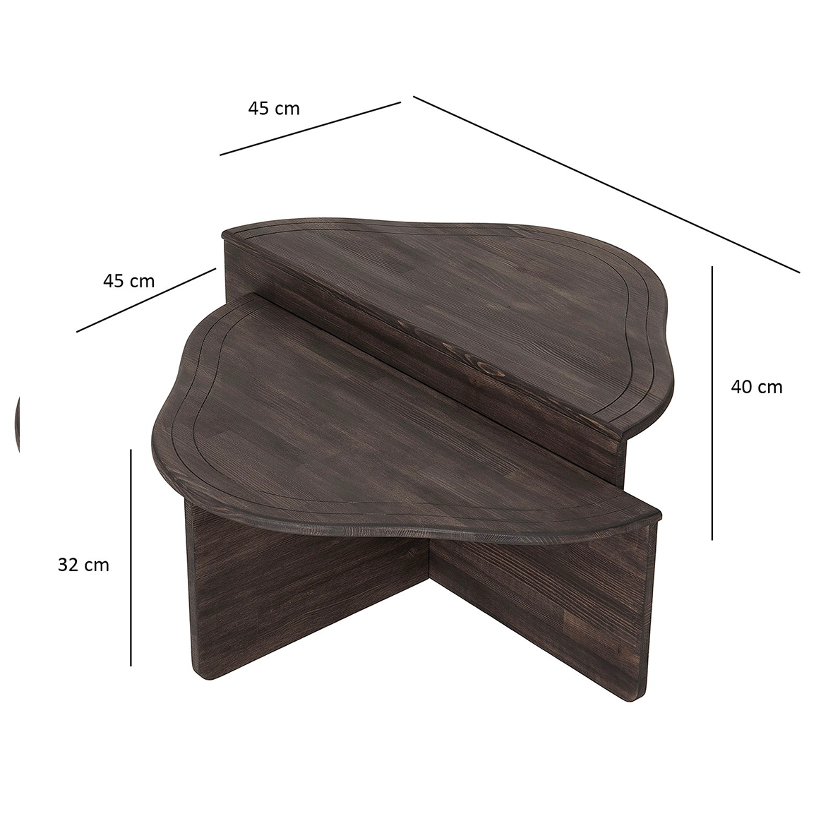 Table basse CIRIUS naturelle foncée