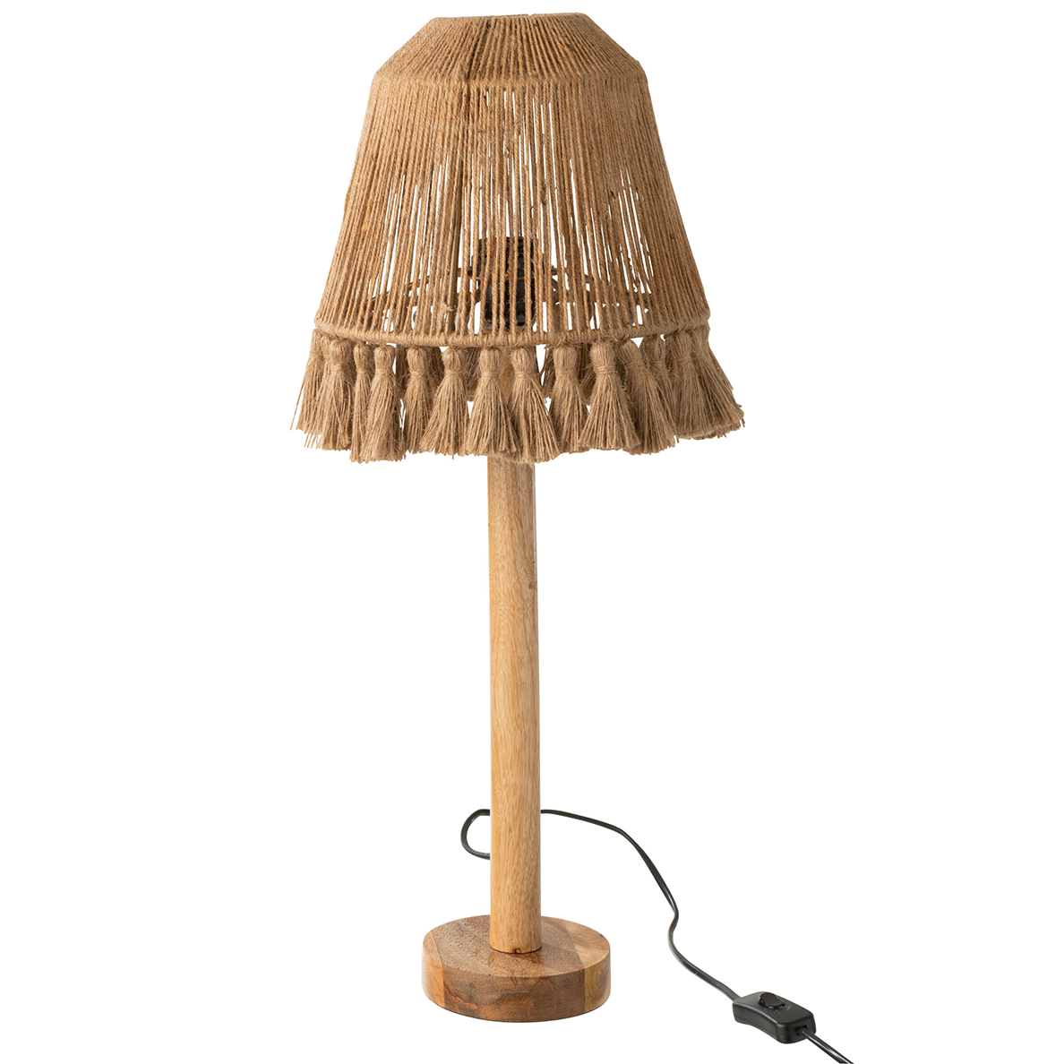 Lampe MILA en jute beige