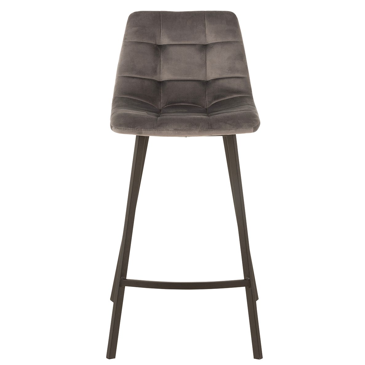 Tabouret de bar Olivier Textile/Métal Gris