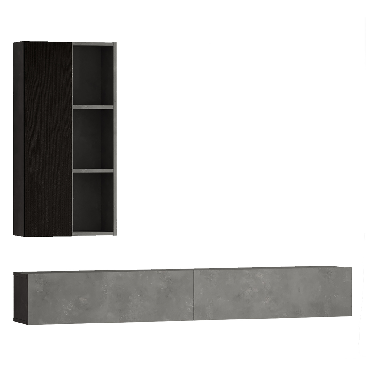 Ensemble de meuble TV LORIA anthracite