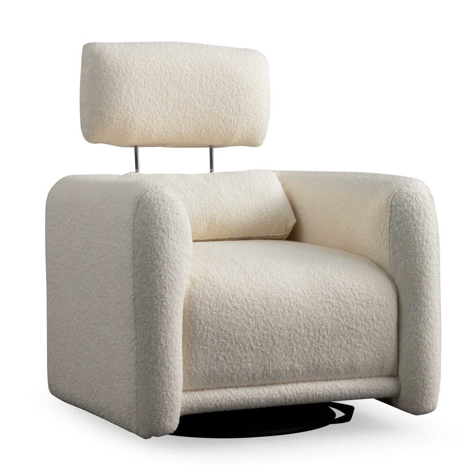 Fauteuil CRANS MONTANA tissu bouclette écru