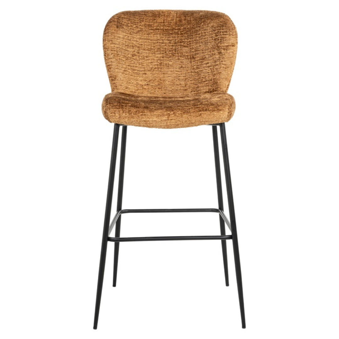 Tabouret de comptoir DARBY cognac fusion