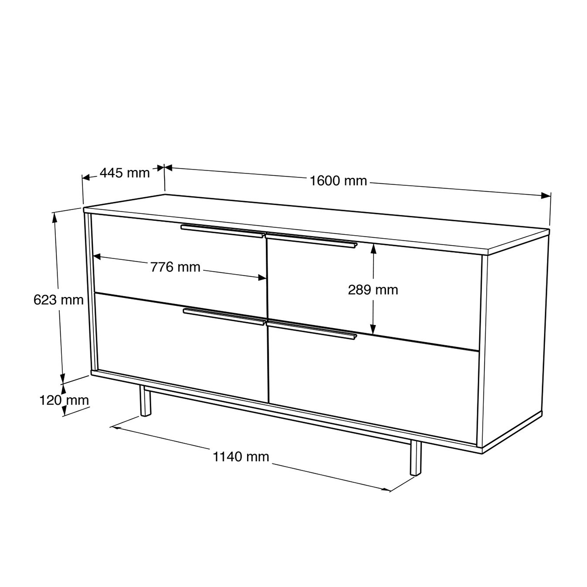 Commode KLARK naturel