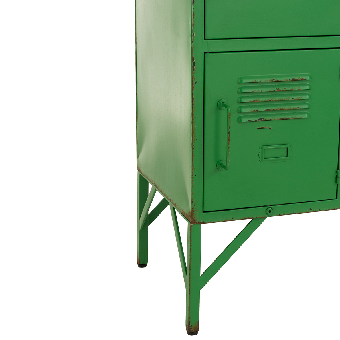 Commode GREEN 9 portes en métal vert