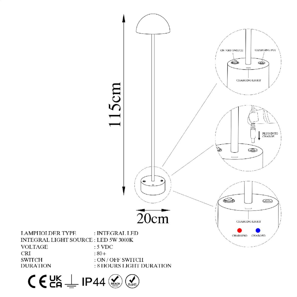 Lampadaire Meloo Or