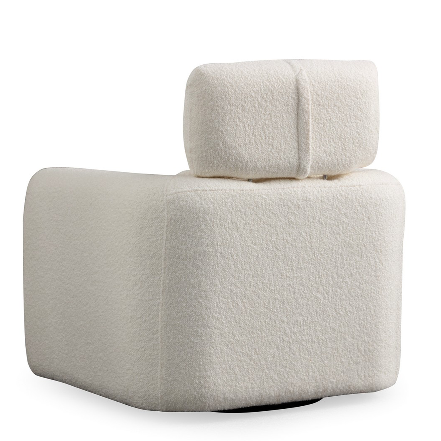 Fauteuil CRANS MONTANA tissu bouclette écru