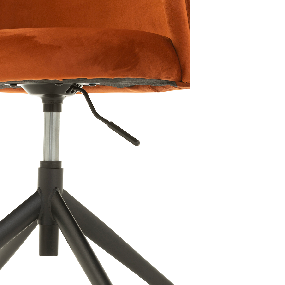 Chaise Pivotante/Relevable/Inclinable Velours Orange Foncé