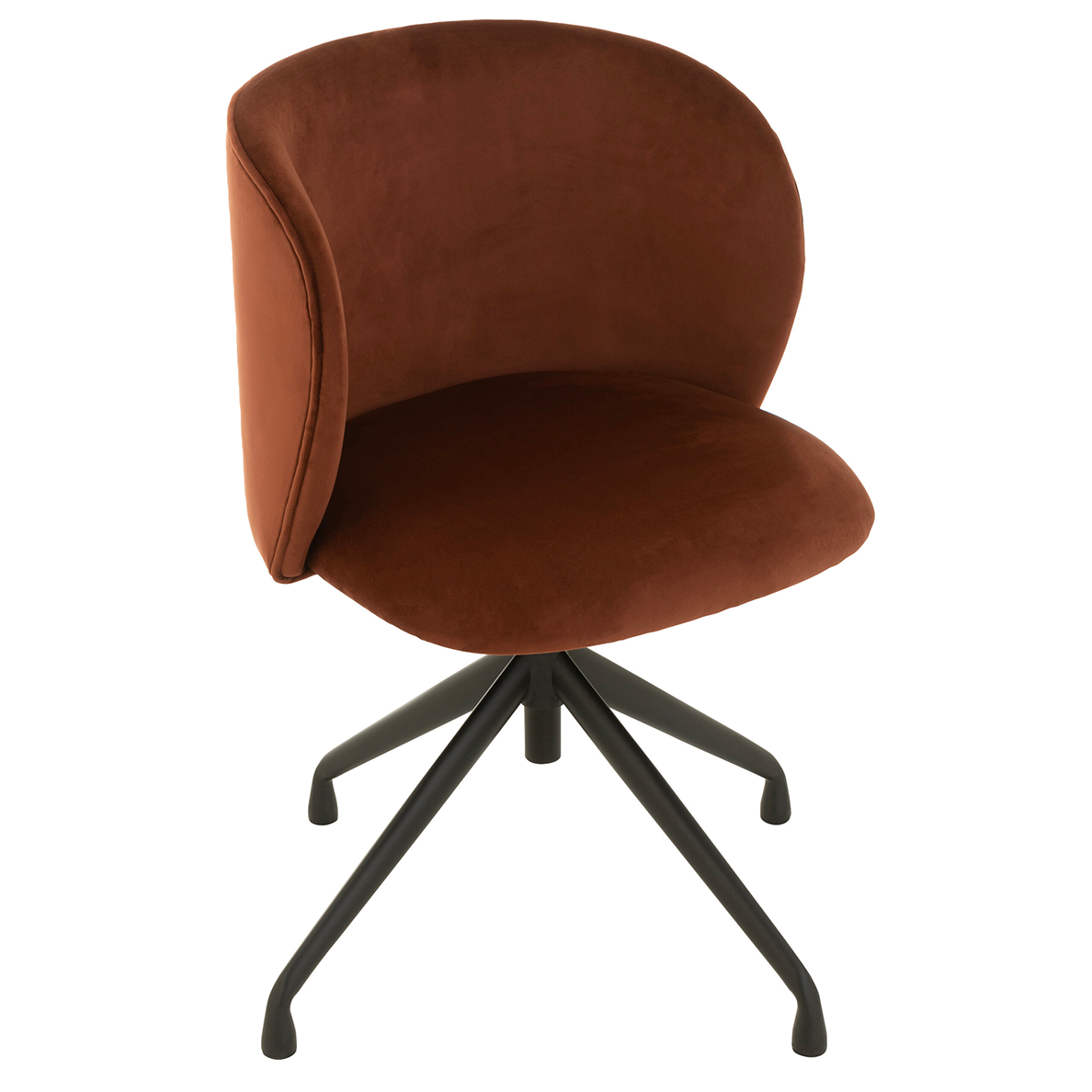 Chaise Pivotante/Relevable/Inclinable Velours Marron Foncé