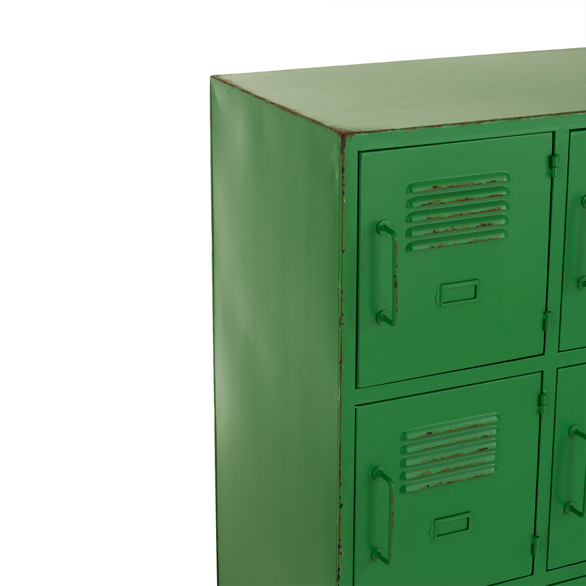 Commode GREEN 9 portes en métal vert