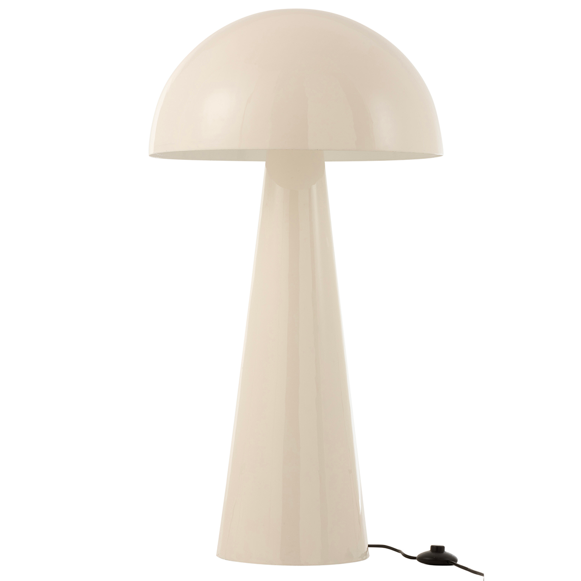 Lampe Champignon Metal Brillant Blanc Extra Large