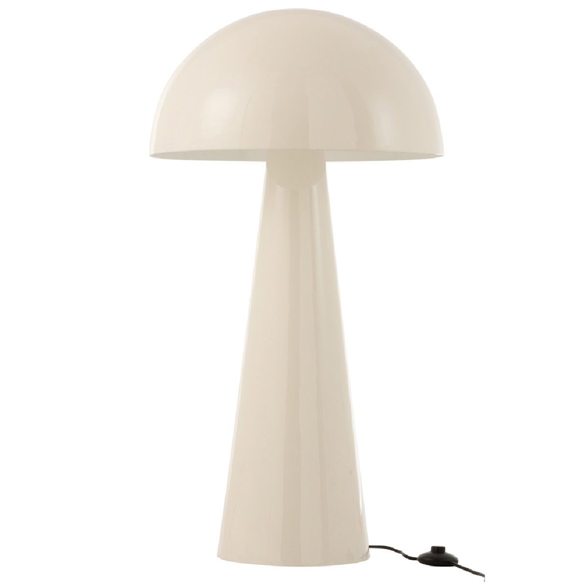 Lampe Champignon Métal Blanc Brillant - Taille XXL