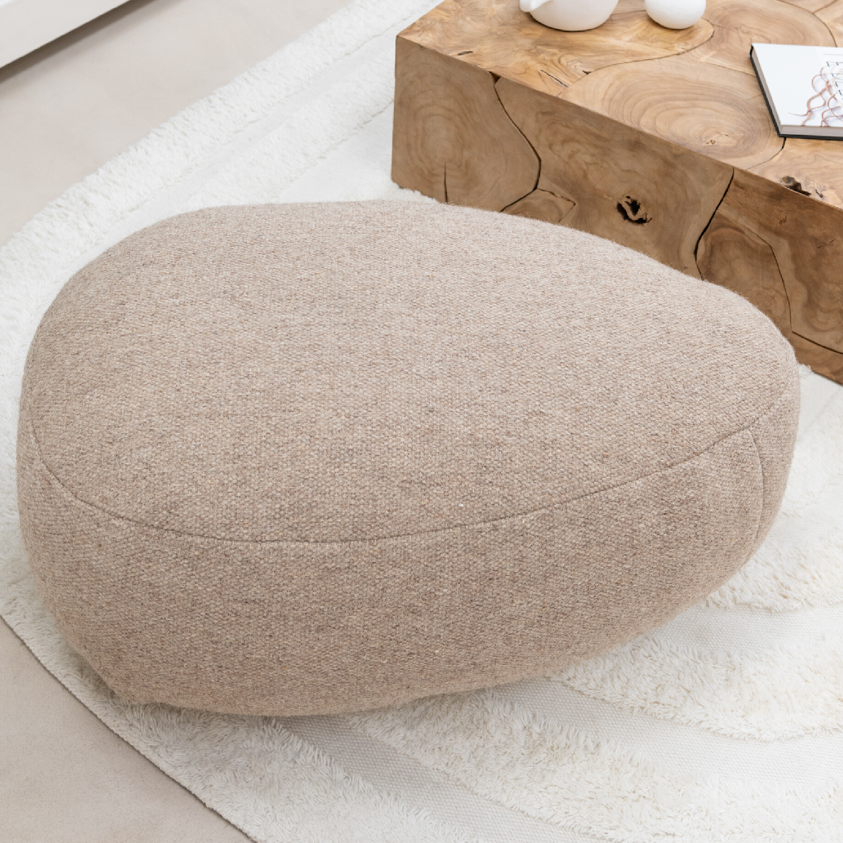 Pouf BAHLY Beige