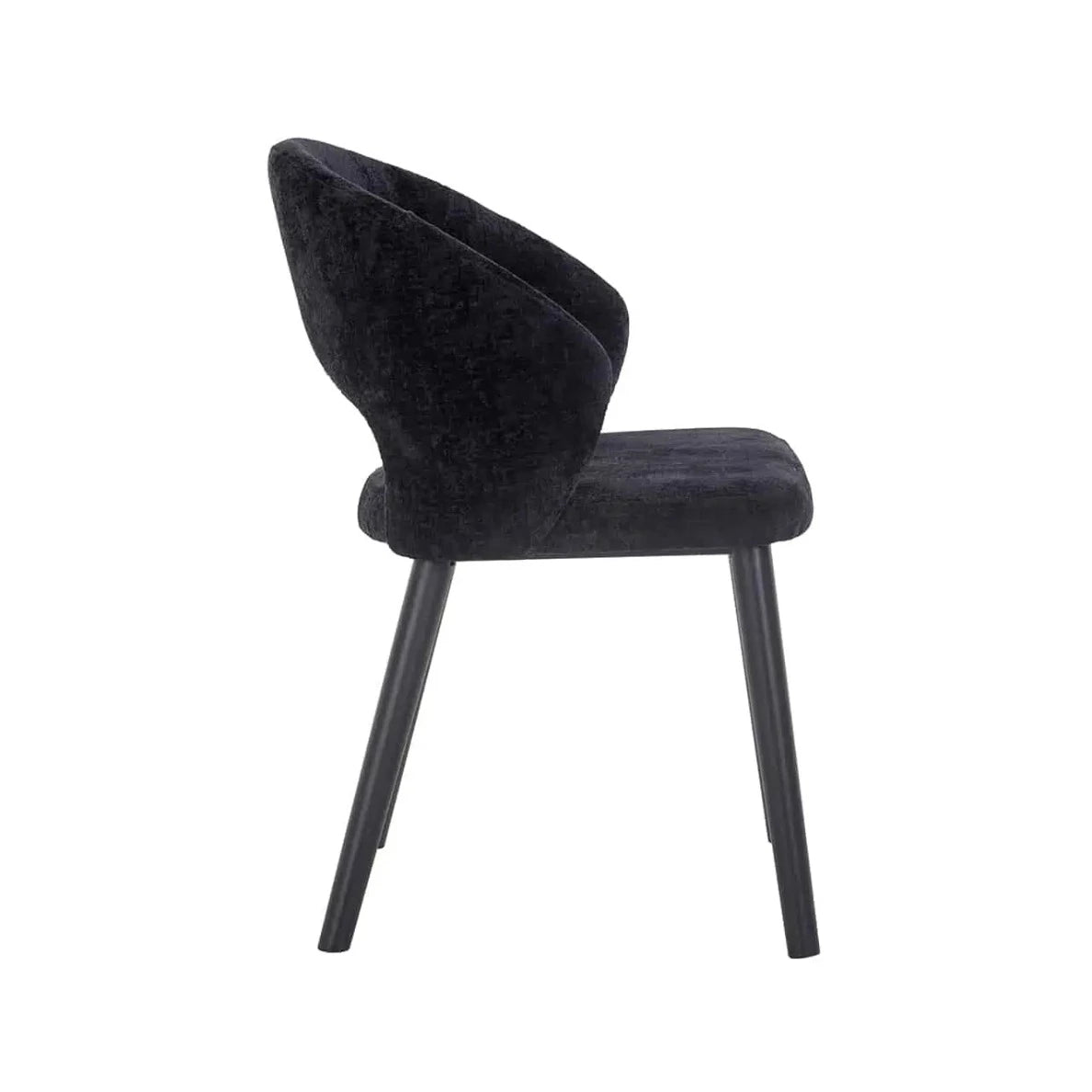 Chaise SAVOY tissu velours noir