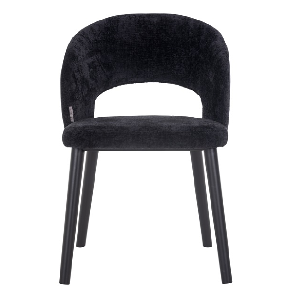 Chaise SAVOY tissu velours noir