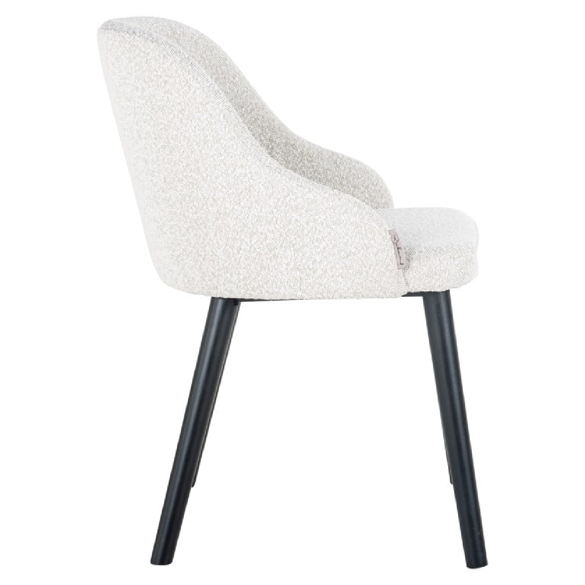 Chaise TWIGGY tissu bouclette blanc