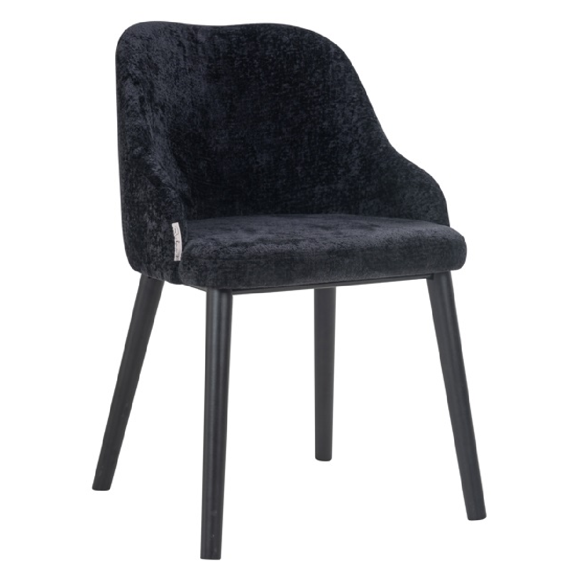 Chaise TWIGGY tissu velours noir