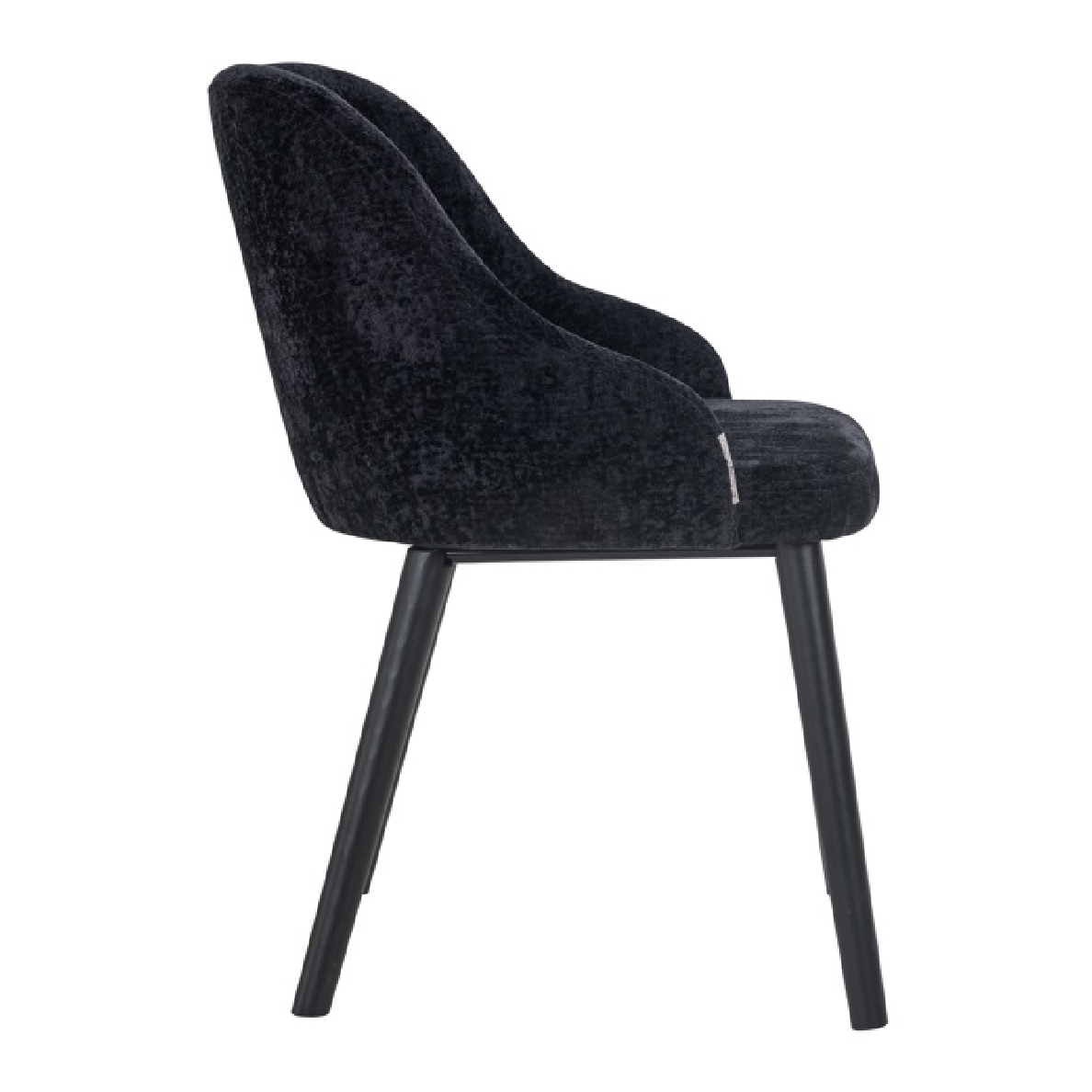 Chaise TWIGGY tissu velours noir