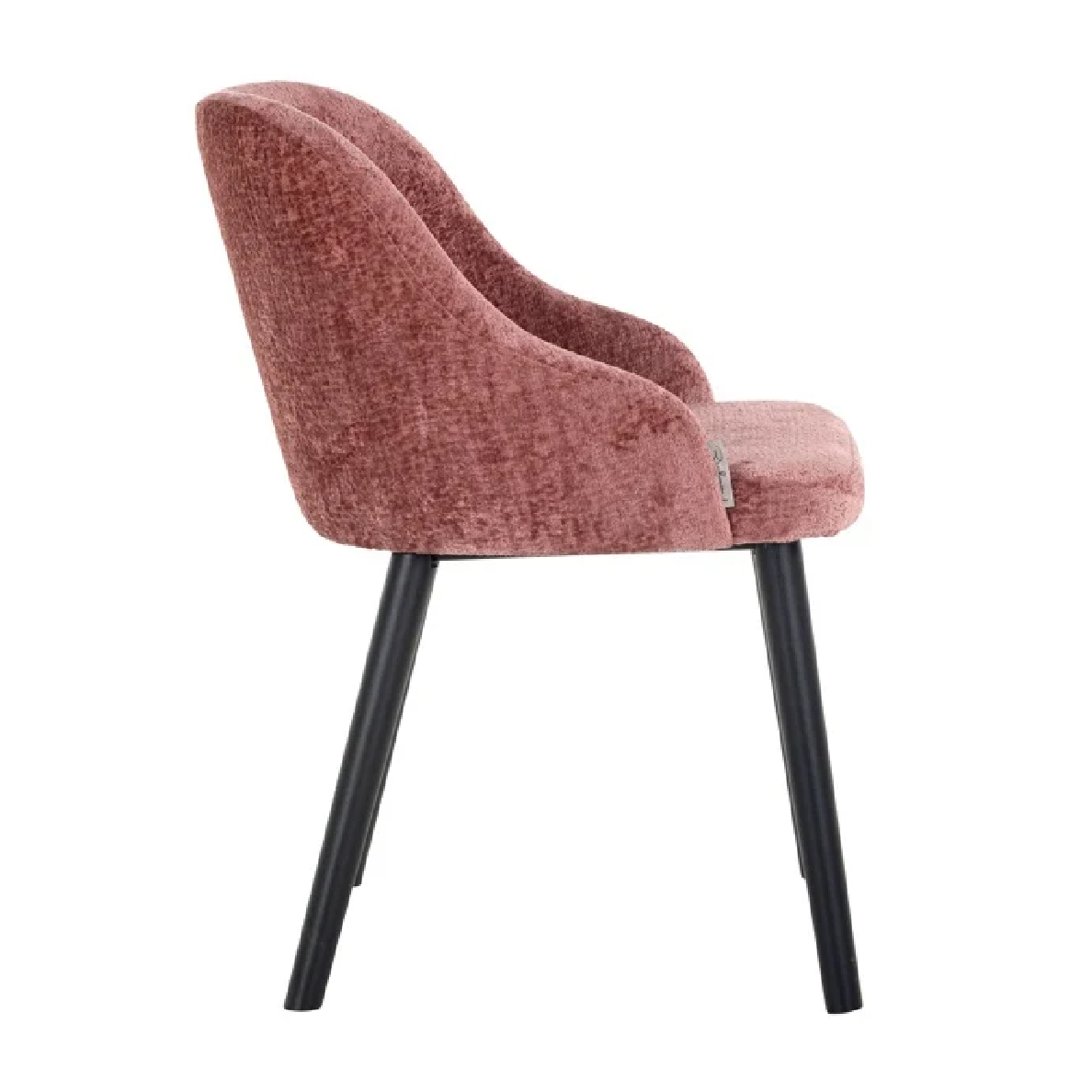 Chaise TWIGGY tissu velours rose