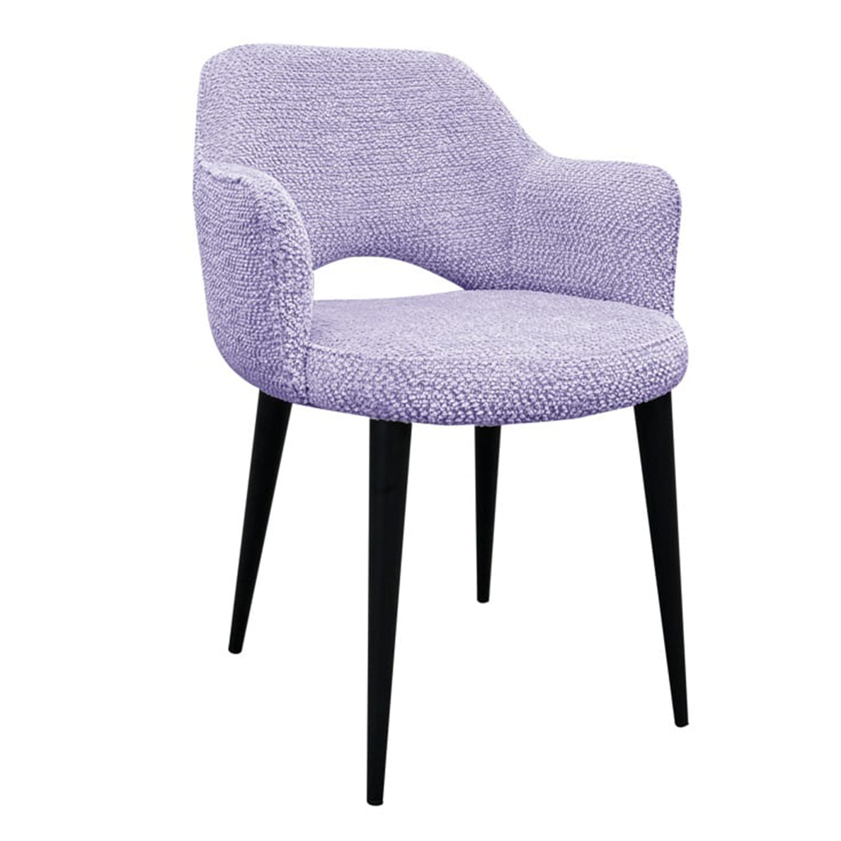 Chaise LAVENDER tissu bouclette violette