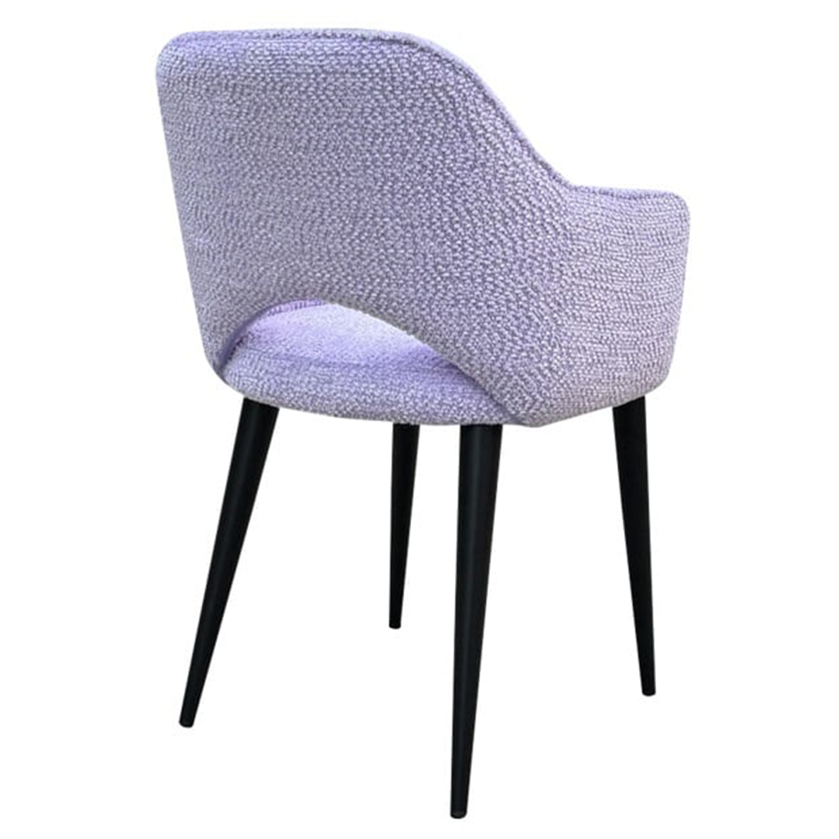 Chaise LAVENDER tissu bouclette violette