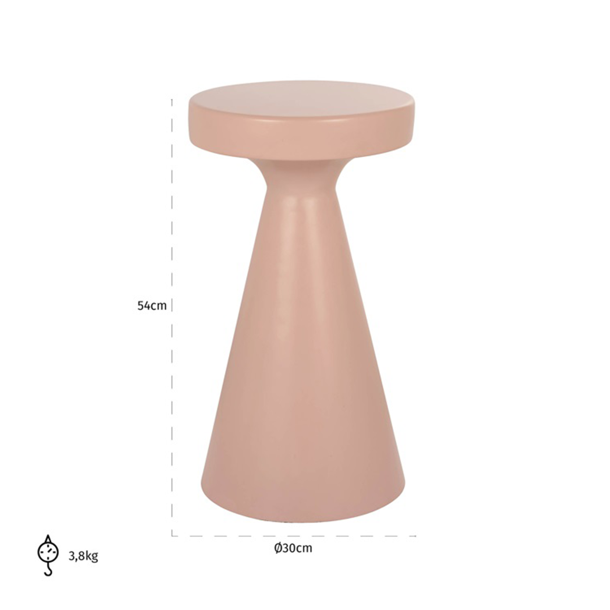 Table d'appoint KIMBE Rose