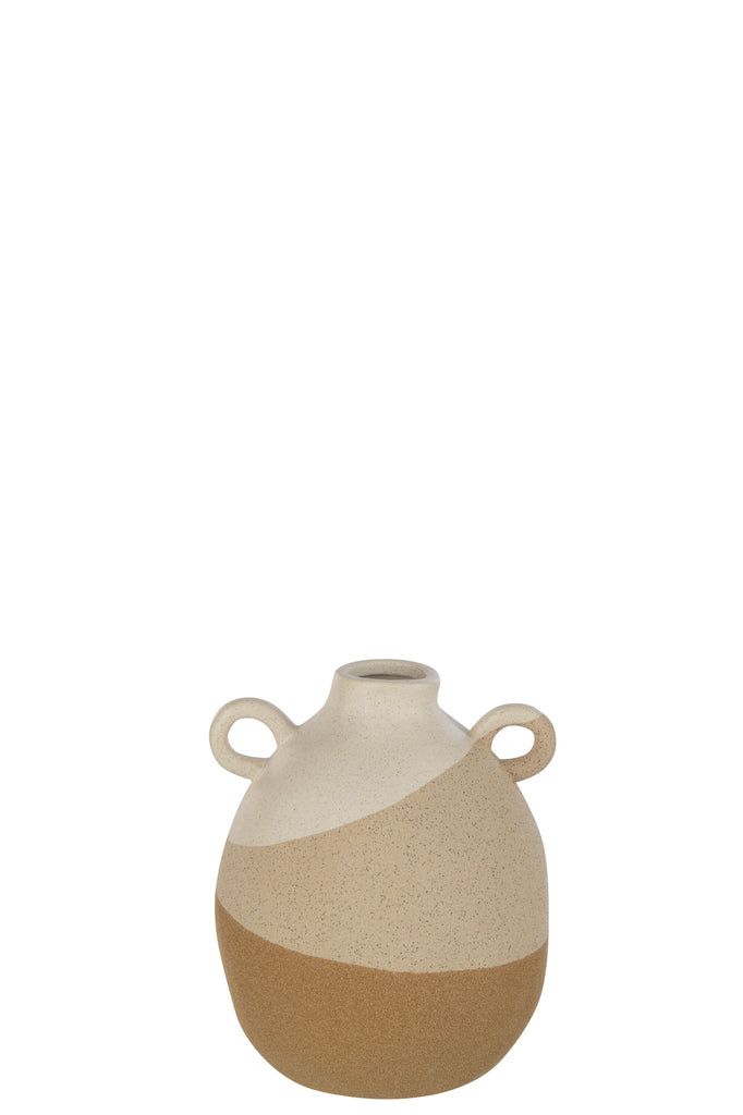 Vase en céramique beige/marron clair