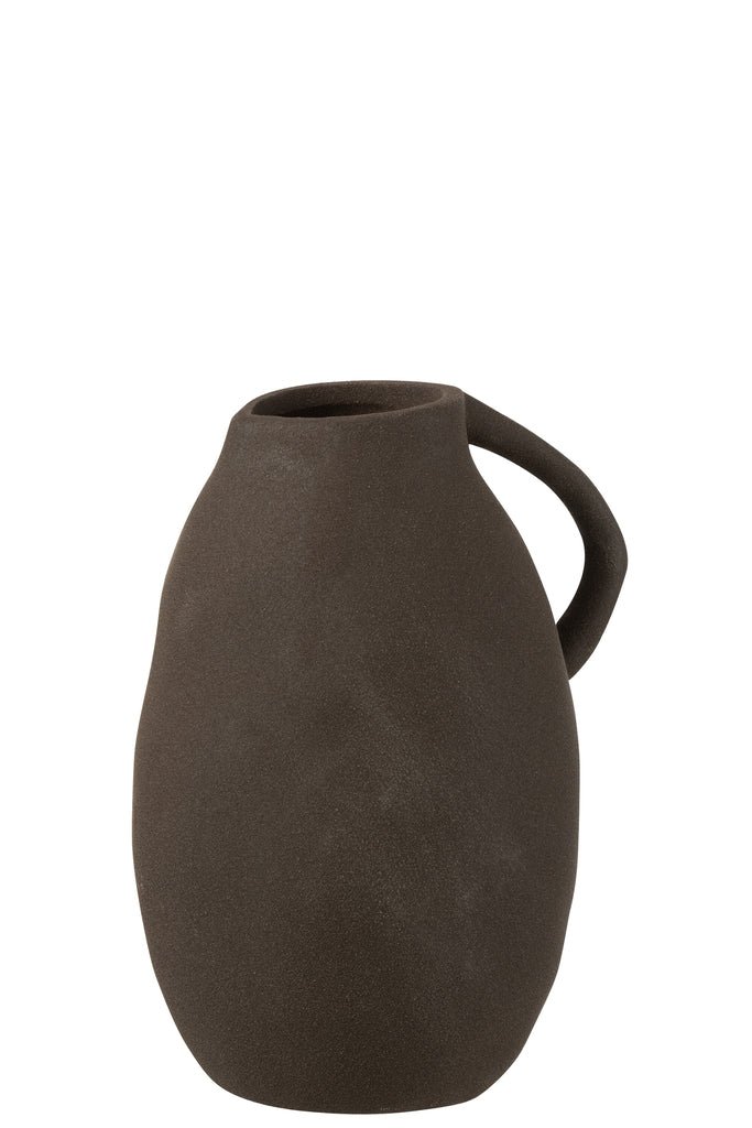 Vase Cruche en Céramique Noir de Taille Moyenne